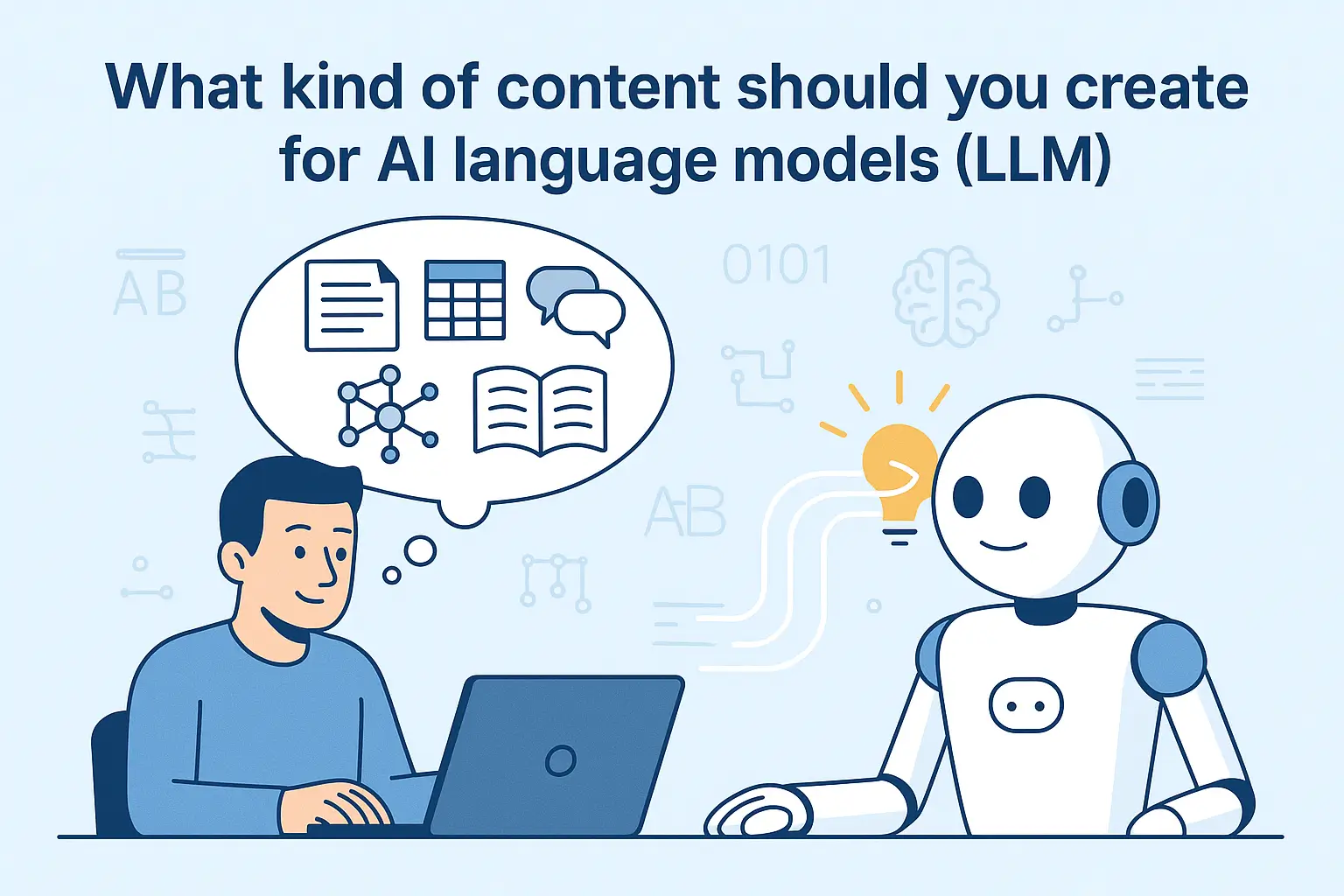 What kind of content should you create for AI language models (LLM)?